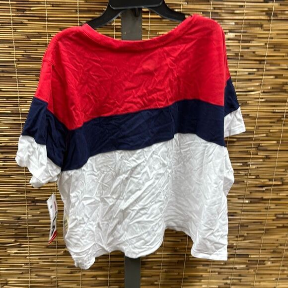 Fila Women's Plus Size Check It Out Cotton Colorblocked T-Shirt Size 3X - Picture 3 of 3